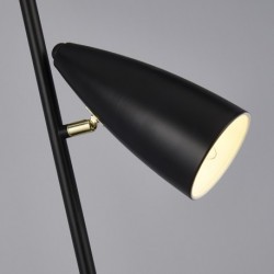 Lampe a poser, 2 lumieres, acier doux, or noir,EU700971