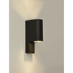 Applique murale exterieur, 2 lumieres, aluminium, noir ,27410-2BK