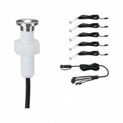 Kit encastrés Plug&Shine extérieur  MicroPenPro 5x0,22W IP67 3000K Acier inoxydable, Référence Paulmann 93694