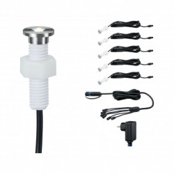 Kit encastrés Plug&Shine extérieur  MicroPenPro 5x0,22W IP67 3000K avec Driver, Référence Paulmann 93695