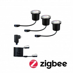 Encastré de sol extérieur Plug & Shine Kit Starter IP65 RGBW 24V ZigBee, Référence Paulmann 94275