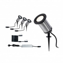 Spot extérieur Plug&Shine Classic 3000K Kit starter Anthracite 5,1W 24V IP65, Référence Paulmann 94286