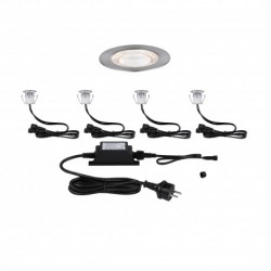 Kit Enc de sol extérieur Link+Light 4x0,6W IP67 3000K 12V, Référence Paulmann 94348