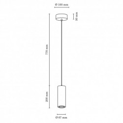 BRITOP,Suspension en Chêne Huilé, Design Scandinave Moderne Simple Tête, PIPE,1551174