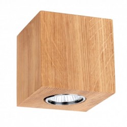 WOODDREAM-Plafonnier Spot carré Bois L10cm H10cm chêne Britop Lighting