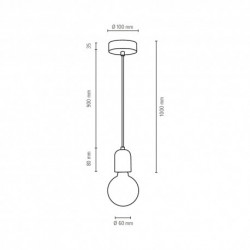 BRITOP,Suspension en Béton Gris, Design Cylindrique, 1 Ampoule, AMORY,9774136