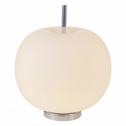 Lampe de Table en Métal Chromé et Verre Blanc ,1xE27 Max.60W,APPLE,9963102