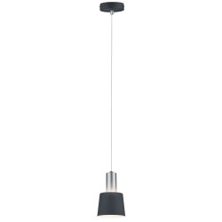 Neordic Haldar suspension max 2x40W E14 Gris foncé/Chrome mat 230V Métal