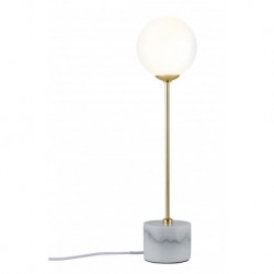 Neordic Moa lampe de table max 1x10W G9 Blanc/Doré mat 230V Verre/Marbre/Métal