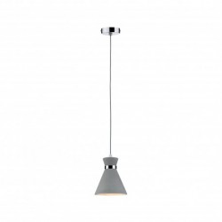 Suspension Verve IP44 max20W E27 Gris/Chrome 230V Béton/Métal