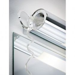 MP Orgon IP44 prise de courant LED 10,5W 700mm Chrome/Blanc 230V Mtl/Acryli