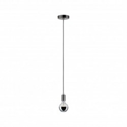 Suspensions Larus IP44 max1x60W E27 Chrome Noir 230V Métal