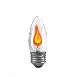 Flamme Scintillante 3W E27 90mm 35mm Clair