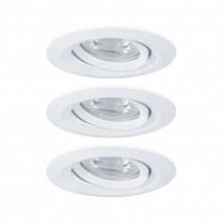 Enc Nova mini Coin rond orientable LED 3x4W 310lm blanc dépoli/alu