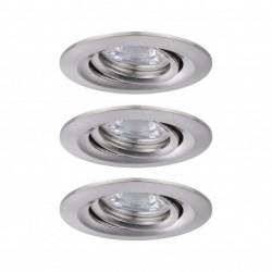 Enc Nova mini Coin rond orientable LED 3x4W 310lm acier brossé/Alu