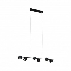 Suspension LED Puric Pane I 6x4,5W 3Stepdim Noir/Gris 230V Mét/Synthétique