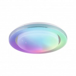 WallCeiling Rainbow Dynamic RGB TunW LED 22W 380mm Blanc/Chr 230V Syn/Mét