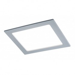 Kit encastrés Quality Panel carré LED 1x 18W 4000K 230V 220x220mm Chrome mat/plas