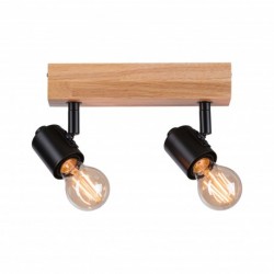 Spots Arvid max. 2x20W E27 230V Noir/bois