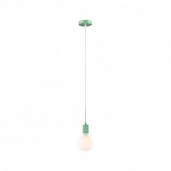 Suspension Tilla Neordic max1x60W E27 vert clair 230V tissu/mét