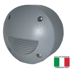 Applique murale balisage led gris ronde EXTRALETI 100 14cm 3w 350lm 2S4.000.000.LYG1R Fumagalli