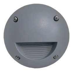 Applique murale balisage led gris ronde EXTRALETI 100 14cm 3w 350lm 2S4.000.000.LYG1R Fumagalli