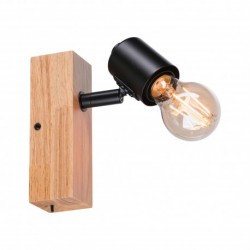 Spots Arvid max. 1x20W E27 230V Noir/bois