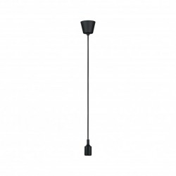 Suspension Ketil IP44 max1x20W E27 noir 230V silicone/plastique