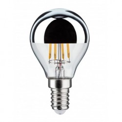 LED sphérique calotte réflect 440lm E14 2700K 4,8W 230V Argent gradable