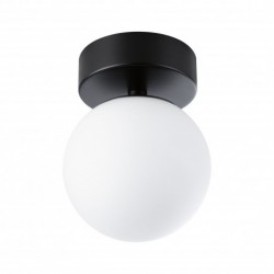 MP Gove IP44 plafonnier LED 5W Satin/Noir mat Verre/Métal