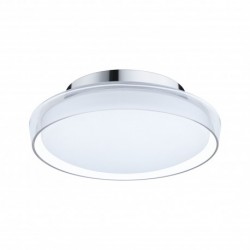 MP Luena IP44 plafonnier LED 11,5W Chrome 230V Verre/Métal