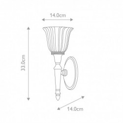 Applique murale 1 lumière - Nickel poli