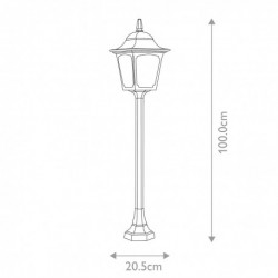 Lampadaire lanterne 1 lumière