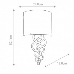 Applique moyenne 1 lumière - Laiton vieilli