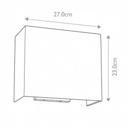 Applique carrée moyenne avec plaque arrière en chrome poli