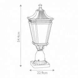 Potelet moyen 2 lumières - Noir