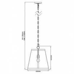 Suspension moyenne 1 lumière