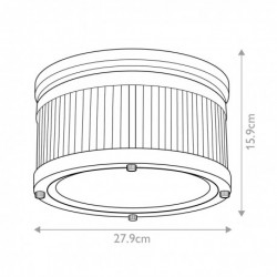 Plafonnier encastré 2 lumières