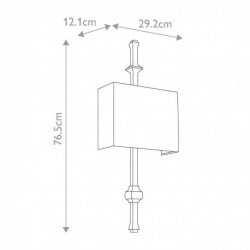 Applique murale 1 lumière - Nickel poli