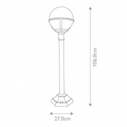 Lanterne lampadaire 1 lumière