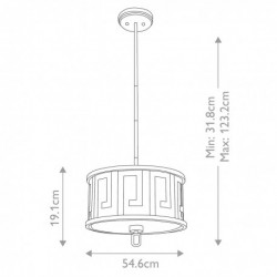 Suspension moyenne duo 2 lumières