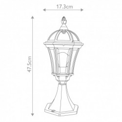 Lanterne de piédestal 1 lumière