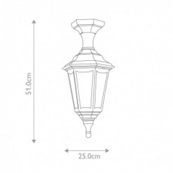 Piédestal/Lanterne de porche 1 lumière