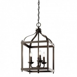 Suspension moyenne 3 lumières - Bronze antique