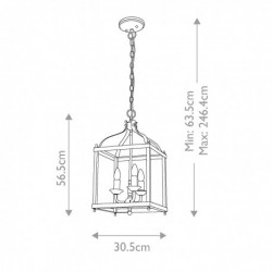 Suspension moyenne 3 lumières