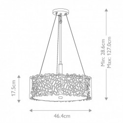 Suspension duo 3 lumières