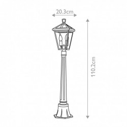 Lanterne lampadaire 2 lumières