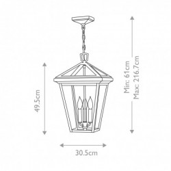 Lanterne à chaîne grande taille 3 lumières