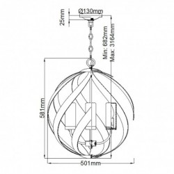 Lustre extérieur 4 lumières