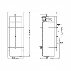 Grande lanterne murale LED